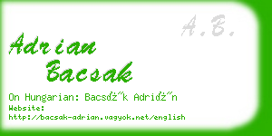 adrian bacsak business card